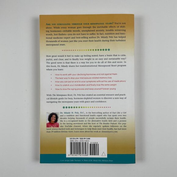๐ 3/$25 The Menopause Reset by Dr. Mindy Pelz | Paperback - Picture 2 of 7